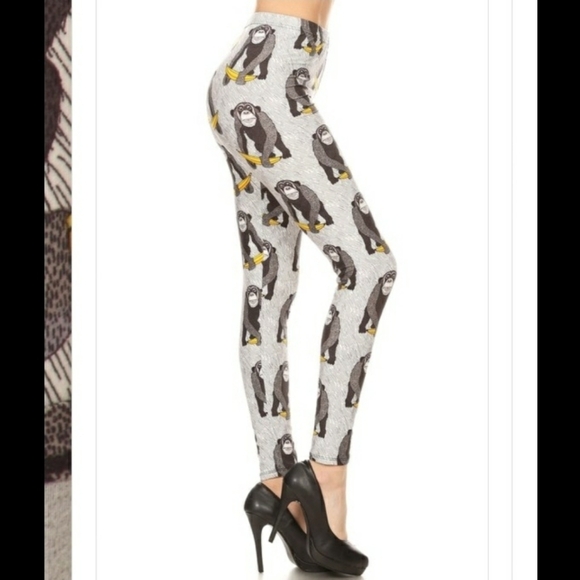 🆕 Monkey Print Leggings - Picture 5 of 6